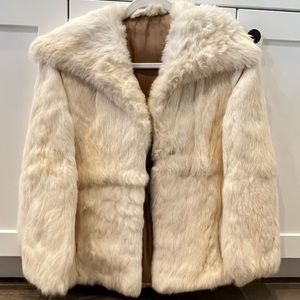 White Rabbit Fur Coat size S/M